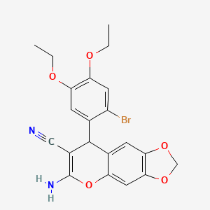 6-amino-8-(2-bromo-4,5-diethoxyphenyl)-8H-[1,3]dioxolo[4,5-g]chromene-7-carbonitrile