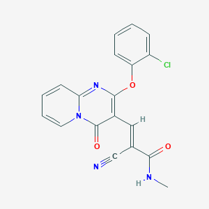 (2E)-3-[2-(2-chlorophenoxy)-4-oxo-4H-pyrido[1,2-a]pyrimidin-3-yl]-2-cyano-N-methylprop-2-enamide