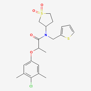 2-(4-chloro-3,5-dimethylphenoxy)-N-(1,1-dioxidotetrahydrothiophen-3-yl)-N-(thiophen-2-ylmethyl)propanamide