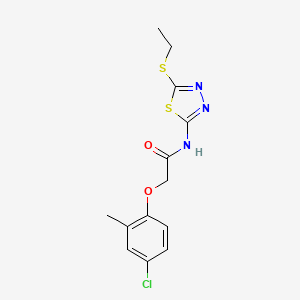 2-(4-chloro-2-methylphenoxy)-N-[5-(ethylsulfanyl)-1,3,4-thiadiazol-2-yl]acetamide