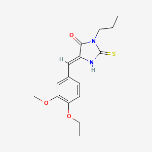 (5Z)-5-[(4-ethoxy-3-methoxyphenyl)methylidene]-3-propyl-2-sulfanylideneimidazolidin-4-one