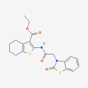 ethyl 2-{[(2-oxo-1,3-benzothiazol-3(2H)-yl)acetyl]amino}-4,5,6,7-tetrahydro-1-benzothiophene-3-carboxylate