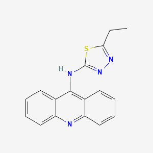 molecular formula C17H14N4S B11588907 Acridin-9-yl-(5-ethyl-[1,3,4]thiadiazol-2-yl)-amine 