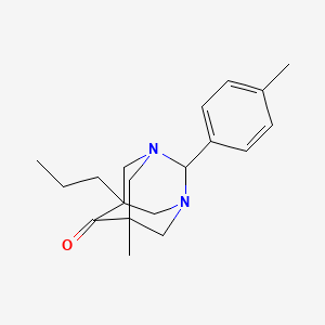 5-Methyl-2-(4-methylphenyl)-7-propyl-1,3-diazatricyclo[3.3.1.1~3,7~]decan-6-one