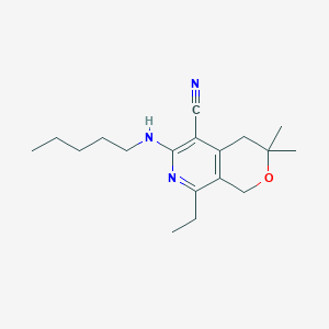 8-ethyl-3,3-dimethyl-6-(pentylamino)-3,4-dihydro-1H-pyrano[3,4-c]pyridine-5-carbonitrile