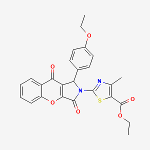 molecular formula C26H22N2O6S B11588955 ethyl 2-[1-(4-ethoxyphenyl)-3,9-dioxo-3,9-dihydrochromeno[2,3-c]pyrrol-2(1H)-yl]-4-methyl-1,3-thiazole-5-carboxylate 