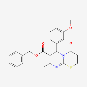 benzyl 6-(3-methoxyphenyl)-8-methyl-4-oxo-3,4-dihydro-2H,6H-pyrimido[2,1-b][1,3]thiazine-7-carboxylate