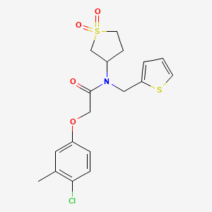 2-(4-chloro-3-methylphenoxy)-N-(1,1-dioxidotetrahydrothiophen-3-yl)-N-(thiophen-2-ylmethyl)acetamide