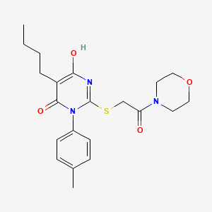 5-butyl-6-hydroxy-3-(4-methylphenyl)-2-{[2-(morpholin-4-yl)-2-oxoethyl]sulfanyl}pyrimidin-4(3H)-one