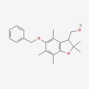 [5-(Benzyloxy)-2,2,4,6,7-pentamethyl-2,3-dihydro-1-benzofuran-3-yl]methanol