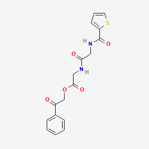 phenacyl 2-[[2-(thiophene-2-carbonylamino)acetyl]amino]acetate