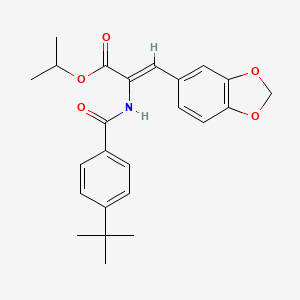 propan-2-yl (2Z)-3-(1,3-benzodioxol-5-yl)-2-{[(4-tert-butylphenyl)carbonyl]amino}prop-2-enoate