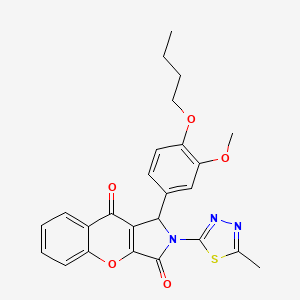 1-(4-Butoxy-3-methoxyphenyl)-2-(5-methyl-1,3,4-thiadiazol-2-yl)-1,2-dihydrochromeno[2,3-c]pyrrole-3,9-dione