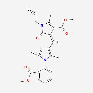 methyl (4Z)-4-({1-[2-(methoxycarbonyl)phenyl]-2,5-dimethyl-1H-pyrrol-3-yl}methylidene)-2-methyl-5-oxo-1-(prop-2-en-1-yl)-4,5-dihydro-1H-pyrrole-3-carboxylate