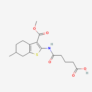 5-{[3-(Methoxycarbonyl)-6-methyl-4,5,6,7-tetrahydro-1-benzothiophen-2-yl]amino}-5-oxopentanoic acid