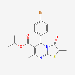 propan-2-yl 5-(4-bromophenyl)-2,7-dimethyl-3-oxo-2,3-dihydro-5H-[1,3]thiazolo[3,2-a]pyrimidine-6-carboxylate