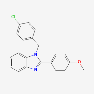 molecular formula C21H17ClN2O B11589114 1-(4-chlorobenzyl)-2-(4-methoxyphenyl)-1H-benzimidazole 