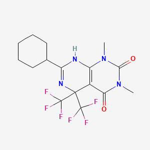 7-cyclohexyl-1,3-dimethyl-5,5-bis(trifluoromethyl)-8H-pyrimido[4,5-d]pyrimidine-2,4-dione