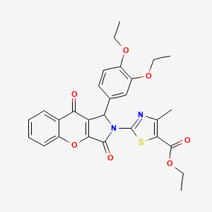 ethyl 2-[1-(3,4-diethoxyphenyl)-3,9-dioxo-3,9-dihydrochromeno[2,3-c]pyrrol-2(1H)-yl]-4-methyl-1,3-thiazole-5-carboxylate