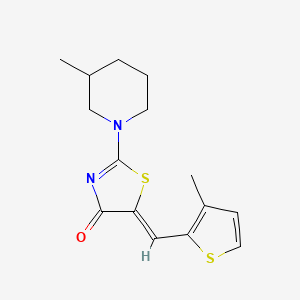 (5Z)-2-(3-methylpiperidin-1-yl)-5-[(3-methylthiophen-2-yl)methylidene]-1,3-thiazol-4(5H)-one