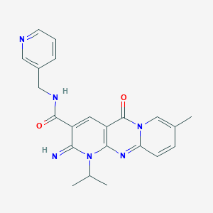 2-Imino-1-isopropyl-6-methyl-10-oxo-1,10-dihydro-2H-1,9,10a-triaza-anthracene-3-carboxylic acid (pyridin-3-ylmethyl)-amide