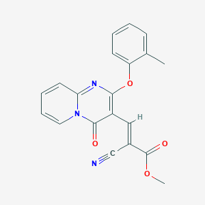 methyl (2E)-2-cyano-3-[2-(2-methylphenoxy)-4-oxo-4H-pyrido[1,2-a]pyrimidin-3-yl]prop-2-enoate