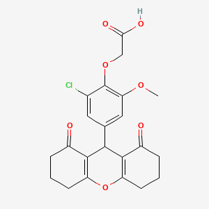 molecular formula C22H21ClO7 B11589187 [2-chloro-4-(1,8-dioxo-2,3,4,5,6,7,8,9-octahydro-1H-xanthen-9-yl)-6-methoxyphenoxy]acetic acid 