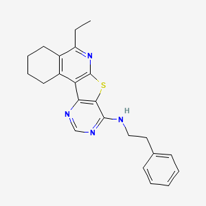 8-ethyl-N-(2-phenylethyl)-11-thia-9,14,16-triazatetracyclo[8.7.0.02,7.012,17]heptadeca-1,7,9,12,14,16-hexaen-13-amine