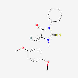 molecular formula C19H24N2O3S B11589249 (5Z)-3-cyclohexyl-5-[(2,5-dimethoxyphenyl)methylidene]-1-methyl-2-sulfanylideneimidazolidin-4-one 