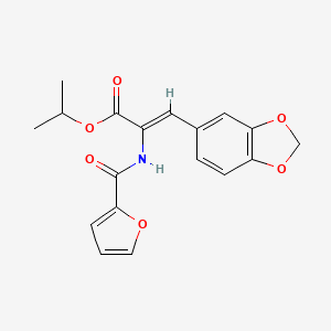 propan-2-yl (2Z)-3-(1,3-benzodioxol-5-yl)-2-[(furan-2-ylcarbonyl)amino]prop-2-enoate