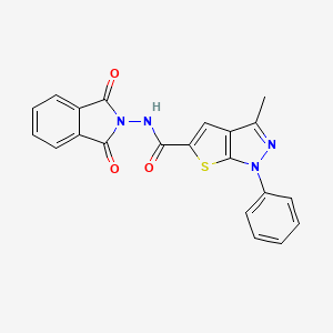 N-(1,3-dioxo-1,3-dihydro-2H-isoindol-2-yl)-3-methyl-1-phenyl-1H-thieno[2,3-c]pyrazole-5-carboxamide