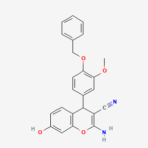 2-amino-4-[4-(benzyloxy)-3-methoxyphenyl]-7-hydroxy-4H-chromene-3-carbonitrile