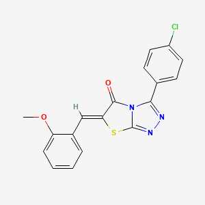 (6Z)-3-(4-chlorophenyl)-6-(2-methoxybenzylidene)[1,3]thiazolo[2,3-c][1,2,4]triazol-5(6H)-one