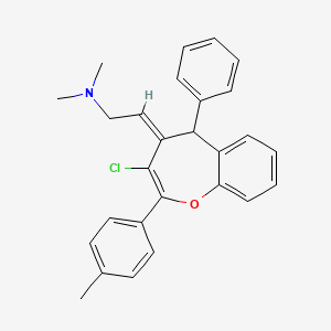 (2Z)-2-[3-chloro-2-(4-methylphenyl)-5-phenyl-1-benzoxepin-4(5H)-ylidene]-N,N-dimethylethanamine