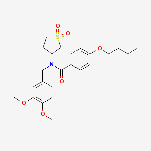 4-butoxy-N-(3,4-dimethoxybenzyl)-N-(1,1-dioxidotetrahydrothiophen-3-yl)benzamide