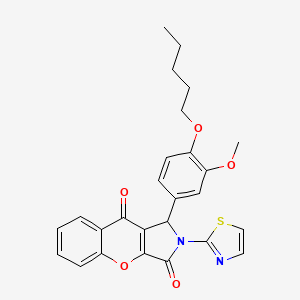 1-[3-Methoxy-4-(pentyloxy)phenyl]-2-(1,3-thiazol-2-yl)-1,2-dihydrochromeno[2,3-c]pyrrole-3,9-dione