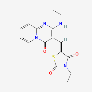 (5Z)-3-ethyl-5-{[2-(ethylamino)-4-oxo-4H-pyrido[1,2-a]pyrimidin-3-yl]methylidene}-1,3-thiazolidine-2,4-dione