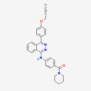 Piperidin-1-yl[4-({4-[4-(prop-2-yn-1-yloxy)phenyl]phthalazin-1-yl}amino)phenyl]methanone