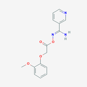 N'-{[2-(2-methoxyphenoxy)acetyl]oxy}pyridine-3-carboximidamide