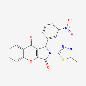 2-(5-Methyl-1,3,4-thiadiazol-2-yl)-1-(3-nitrophenyl)-1,2-dihydrochromeno[2,3-c]pyrrole-3,9-dione