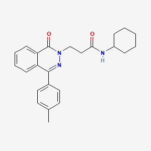 molecular formula C24H27N3O2 B11589489 N-cyclohexyl-3-[4-(4-methylphenyl)-1-oxophthalazin-2(1H)-yl]propanamide 