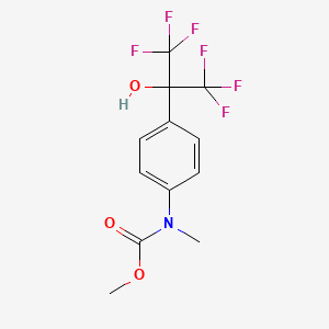 molecular formula C12H11F6NO3 B11589499 methyl N-[4-(1,1,1,3,3,3-hexafluoro-2-hydroxypropan-2-yl)phenyl]-N-methylcarbamate 