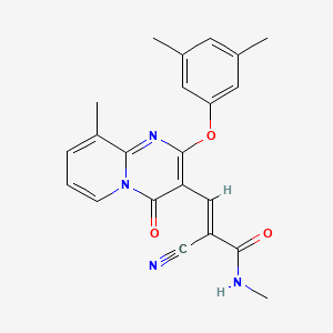 (2E)-2-cyano-3-[2-(3,5-dimethylphenoxy)-9-methyl-4-oxo-4H-pyrido[1,2-a]pyrimidin-3-yl]-N-methylprop-2-enamide