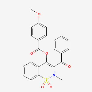 3-benzoyl-2-methyl-1,1-dioxido-2H-1,2-benzothiazin-4-yl 4-methoxybenzoate