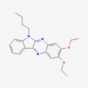 molecular formula C22H25N3O2 B11589540 6-butyl-2,3-diethoxy-6H-indolo[2,3-b]quinoxaline 