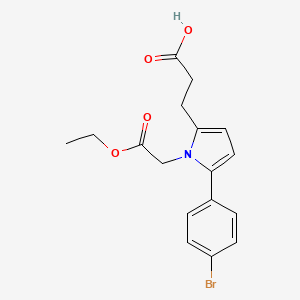 3-[5-(4-bromophenyl)-1-(2-ethoxy-2-oxoethyl)-1H-pyrrol-2-yl]propanoic acid