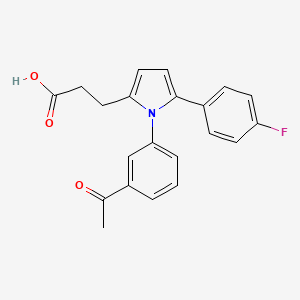 3-[1-(3-acetylphenyl)-5-(4-fluorophenyl)-1H-pyrrol-2-yl]propanoic acid