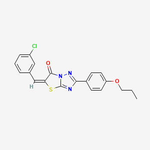 molecular formula C20H16ClN3O2S B11589553 (5E)-5-(3-chlorobenzylidene)-2-(4-propoxyphenyl)[1,3]thiazolo[3,2-b][1,2,4]triazol-6(5H)-one CAS No. 606955-92-4