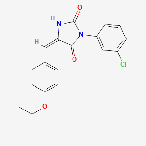 (5E)-3-(3-chlorophenyl)-5-[4-(propan-2-yloxy)benzylidene]imidazolidine-2,4-dione