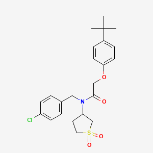 molecular formula C23H28ClNO4S B11589589 2-(4-tert-butylphenoxy)-N-(4-chlorobenzyl)-N-(1,1-dioxidotetrahydrothiophen-3-yl)acetamide 